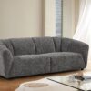 Living Room Sofa Set With Luxury Boucle , 3 Seater - Gray - Image 2