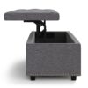 Hamilton - Lift Top Rectangular Storage Ottoman - Slate Gray - Image 2