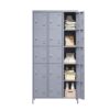 15 Door Lockers With Lock For Storage In Home, Gym, Office, And School - Gray - Image 12