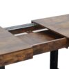 Extendable Dining Room Table For 6 8 10, Modern Farmhouse Wooden Kitchen Expanding Table, Long Large Expandable Dining Room Conference Table - Deep Rustic Brown - Image 9