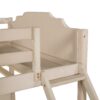 Full Over Twin & Twin Triple Bunk Bed With Drawers And Guardrails - Beige - Image 12