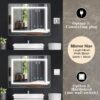 48X36" LED Bathroom Mirror, 3000-6000K Gradient Front And Backlit LED Mirror For Bathroom, 3 Colors Dimmable, Ip54 Enhanced Anti-Fog, Hanging Plates Wall Mount Lighted Mirror (Only Mirrors, Not Cabinets) - Silver - Image 14