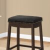 Bar Stool Counter Height, Saddle Seat, Transitional (Set of 2) - Espresso - Image 4
