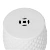Glazed Ceramic Drum Stool Indoor / Outdoor Side Table Ceramic - White - Image 15