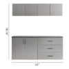 Astro Series - Garage Cabinet Set C With Soft Closing Drawers - Metallic Gray - Image 3