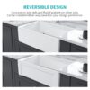 Sink 30" Apron Front Reversible Single Bowl Kitchen Sink With Grid, Strainer - White - Image 4