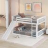 Full Over Full Bunk Bed With Slide And Ladder - White - Image 8