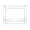 Full Over Full Metal Bunk Bed With Trundle - White - Image 8