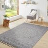 Guros - 4' X 6' Medallion Indoor / Outdoor Area Rug - Gray / White - Image 2