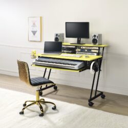 Suitor - Music Recording Studio Desk - Black / Yellow