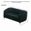 Loveseat Sofa For Living Room And Bedroom - Black - Image 3