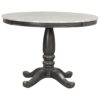5 Pieces Dining Table And Chairs Set For 4 Persons, Kitchen Room Solid Wood Table With 4 Chairs - Gray - Image 25