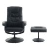 Recliner Chair With Ottoman 360° Swivel Massage Lounge Chair With 5 Point Vibration & Heated Seat 140° Adjustable Recliner - Black - Image 14