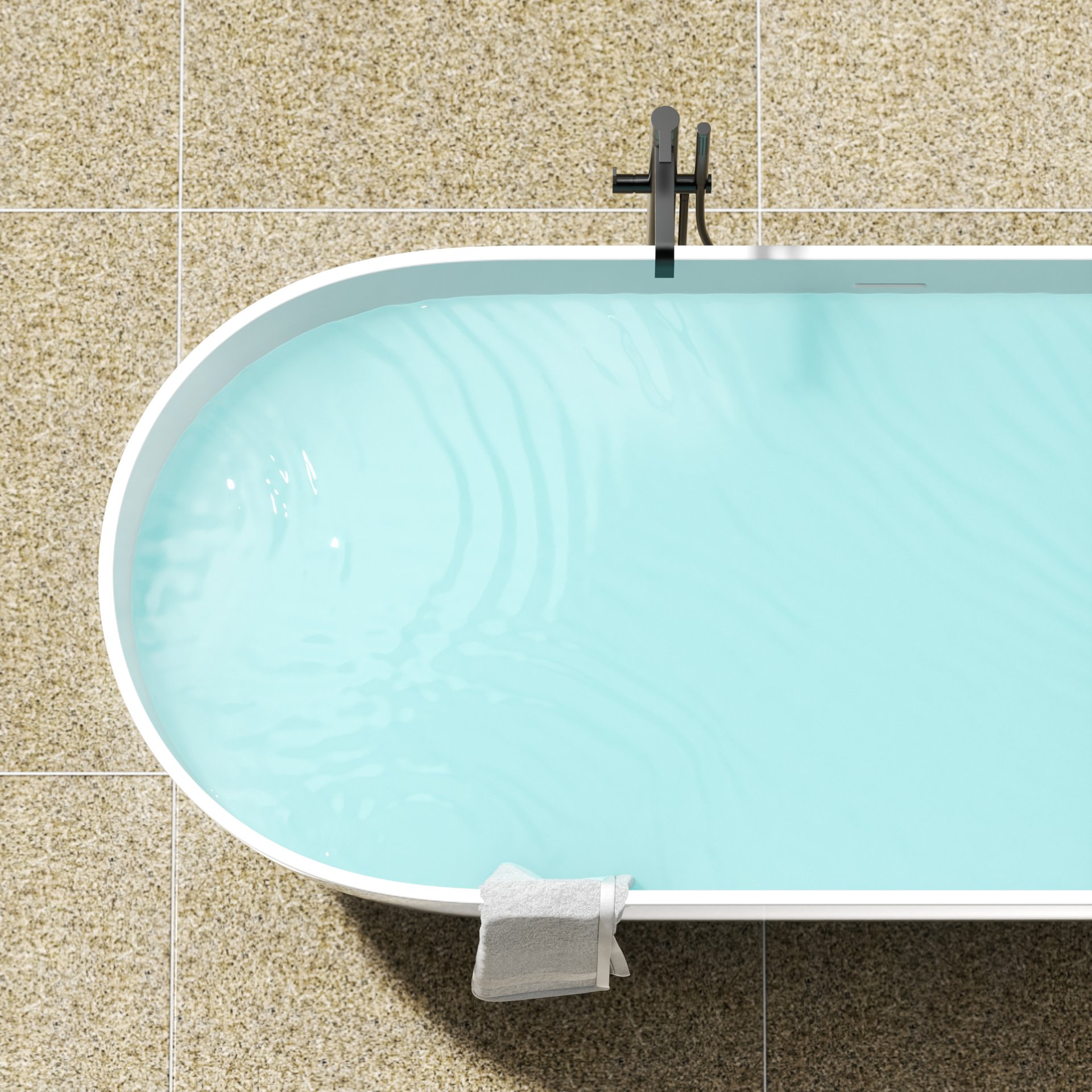 59" Freestanding Solid Surface Bathtub, Luxury Man-Made Stone Resin Freestanding Soaking Bathtub With Overflow And Pop-Up Drain For Contemporary Bathroom 22S03-59Gw - Glossy White - Image 11