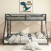 Adam - Twin Over Full Metal Bunk Bed - Black Metal - Image 5