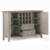Bedford - Sideboard Buffet And Wine Rack - Distressed Gray - Image 3