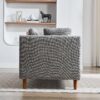 Wide Modern Double Sided Upholstered Chaise Lounge And 4 Throw Pillows - Gray - Image 14