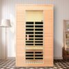 Hemlock - 2 Person Far Infrared Roof Embedded Indoor Sauna Room - Natural Wood - Image 8