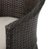 Hillhurst - Stylish Outdoor Chair Set With Cushions Rattan And Metal - Brown - Image 13