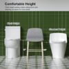 Gloss Tornado Flush 1 Piece Elongated Toilet With Siphonic Side Press, ADA Comfort Chair Height - Gloss White - Image 12