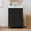 Bathroom Vanity Cabinet With Sink - Black - Image 2