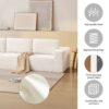 Modular L Shaped Sectional Sofa, Luxury Floor Couch Set, Upholstered Indoor Furniture, Foam - Filled Sleeper Sofa Bed 5 Pieces Free Combination - Beige - Image 17
