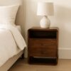 Curve 2 Drawer Nightstand - Brown - Image 2