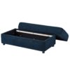 Modern Style Armchair Chaise Lounge Sofa Couch With Movable Storage Ottoman, USB Ports, Cup Holders, Phone Holder, Side Pockets - Blue - Image 25