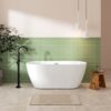 Acrylic Freestanding Soaking Bathtub With Classic Slotted Overflow And Toe-Tap Drain In Chrome, Cupc C Ertified, 02138 - Glossy White - Image 2