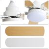 Modern Ceiling Fan With 3 Color Dimmable Light 5 Blades Remote Control Reversible Dc Motor - White - Image 7