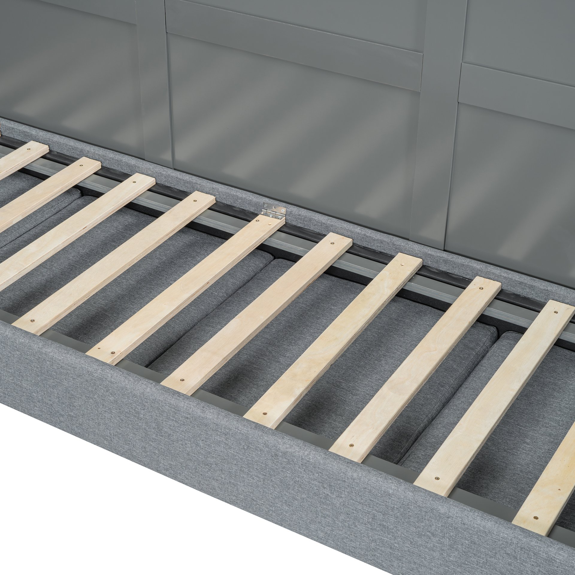 Queen Size Murphy Wall Bed With Sofa - Gray - Image 20