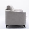 Callie - Woven Fabric Loveseat - Light Gray - Image 5