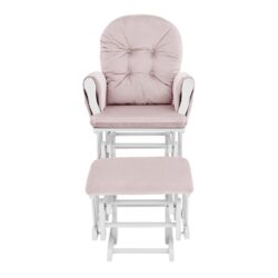 Mason - Glider And Ottoman - White