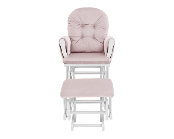 Mason - Glider And Ottoman - White