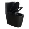 1.1 / 1.60 Gpf Dual Flush 1 Piece Toilet, Water Saving Elongated Comfort Height Floor Mounted, Soft Close Seat, 1000 Gram Map Flushing Score Toilet - Matte Black - Image 17