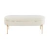 Chloe - Contemporary / Glam Storage Bench - Gold / Cream - Image 5