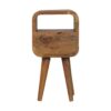 Extra Mini Curve Open Slot Nightstand - Oak - Image 5