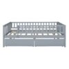Full Size Daybed Bed With Two Drawers - Gray - Image 3