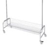Heavy Duty Iron Garment Rack With Basket On Wheels - Silver - Image 6