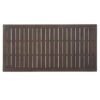 Acacia Wood Outdoor Dining Table With Slatted Top - Dark Brown - Image 6