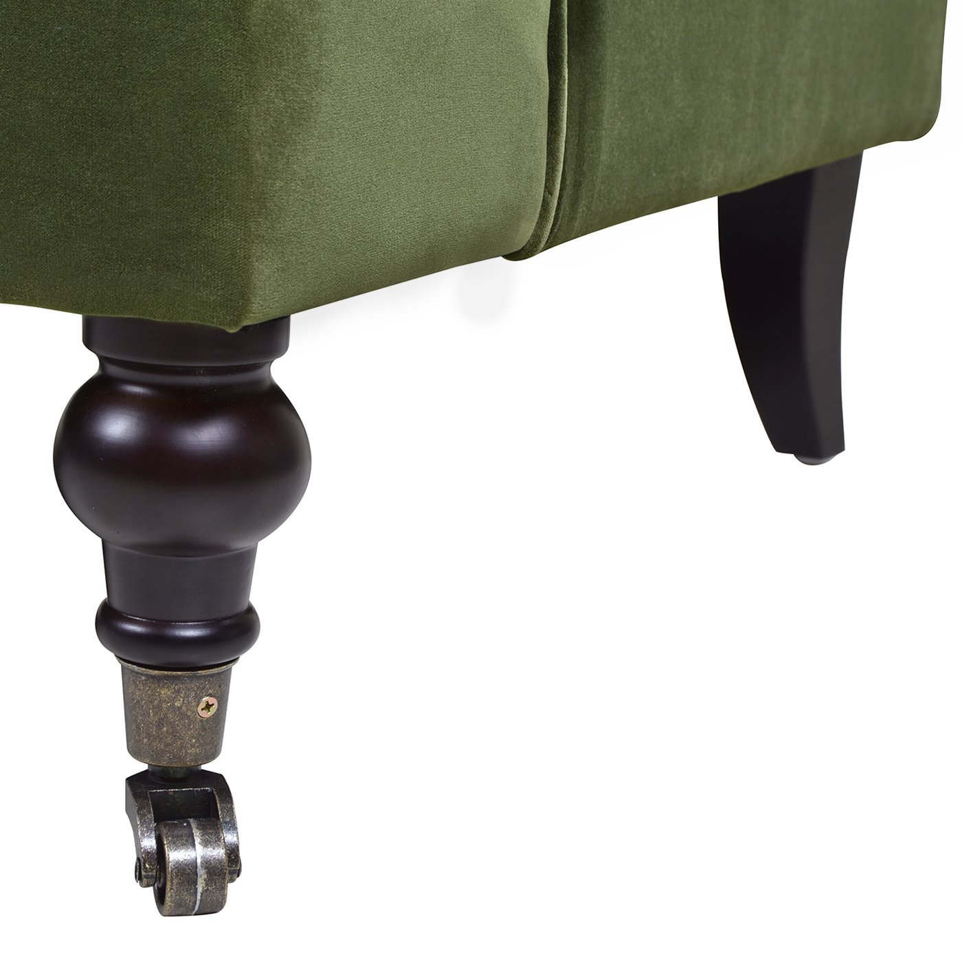Alana Lawson - Accent Arm Chair Casters - Olive Green - Image 5