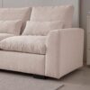 Modern Modular L Shaped Chenille Sofa Couch Reversible Ottoman With Storage Removable And Washable Cushions Sofa With USB Ports & Cup Holder For Living Room - Beige - Image 12
