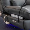270 Swivel Glider Recliner Chair, Power Recliner Rocking Chair, USB Port Charge For Nursery Chair With Atmosphere Lamp For Living Room Bedroom Apartment - Dark Gray - Image 19