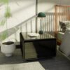 Modern Smart Side Table With Built-In Fridge, Wireless Charging, Temperature Control, Power Socket, USB Ports, Outlet Protection, Induction Light - Black - Image 2