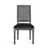 French Country Inspired Dining Chair Set With Cane Backrest - Distressed Light Brown - Image 6