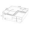 Movable Top Coffee Table, Modern Square Wood Coffee Table With High Gloss Finish, 4 Hidden Storage Drawers For Living Room - Black - Image 19
