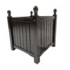 Outdoor Square Flower And Herb Pot For Garden, Porch And Patio Outside Plant And Vegetable Container, Planter - Black - Image 5