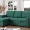 3 Piece Upholstered Sectional - Green - Image 7