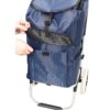 Foldable Shopping Trolley With Wheels And Waterproof Bag - Blue - Image 16