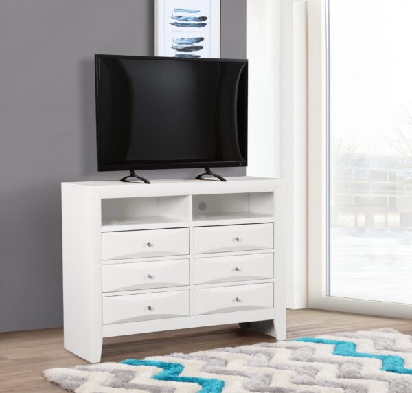 Marilla - Media Chest - White